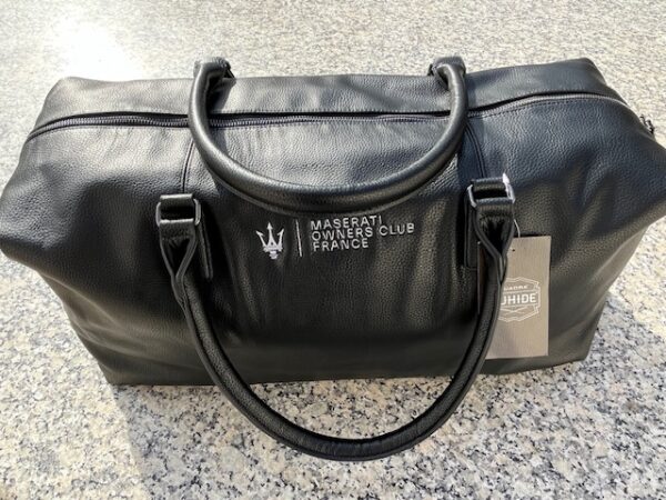 SAC DE VOYAGE NOIR - ASPECT CUIR PLEINE FLEUR