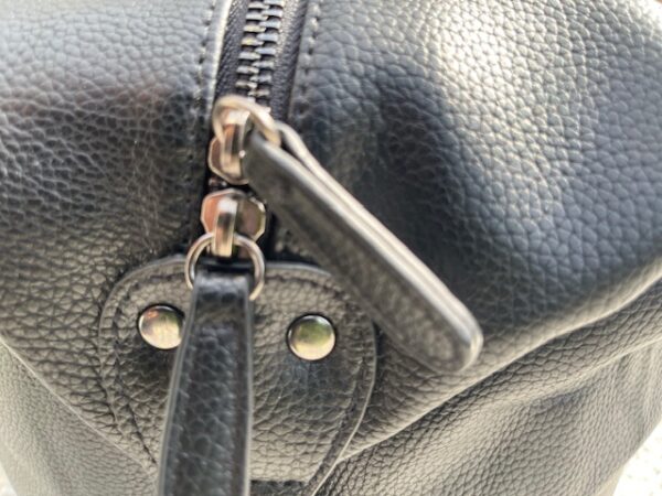 SAC DE VOYAGE NOIR - ASPECT CUIR PLEINE FLEUR