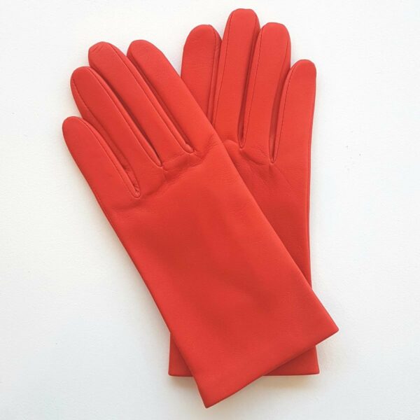 GANTS FEMME DOUBLES EN SOIE - EN CUIR D'AGNEAU