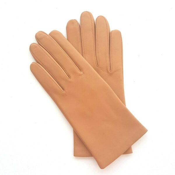 GANTS FEMME DOUBLES EN SOIE - EN CUIR D'AGNEAU