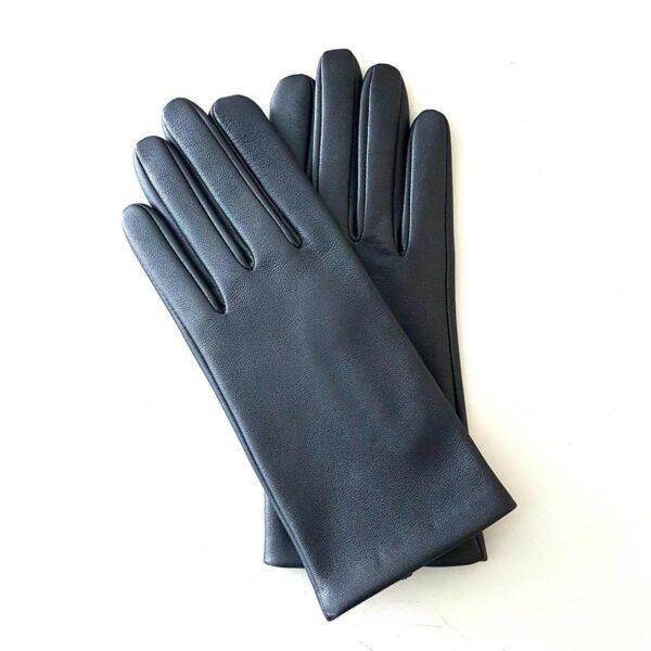 GANTS FEMME DOUBLES EN SOIE - EN CUIR D'AGNEAU