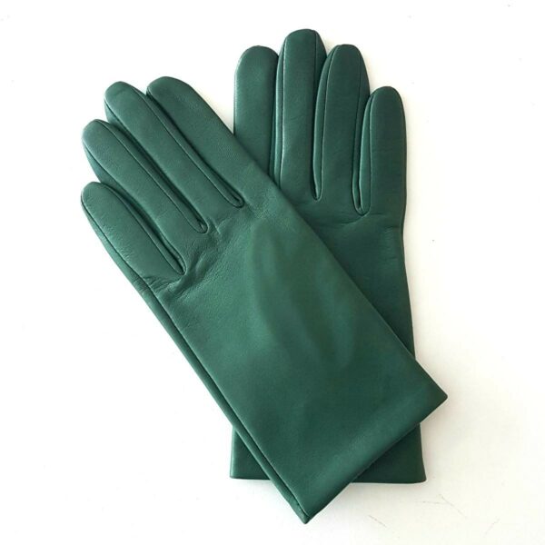 GANTS FEMME DOUBLES EN SOIE - EN CUIR D'AGNEAU